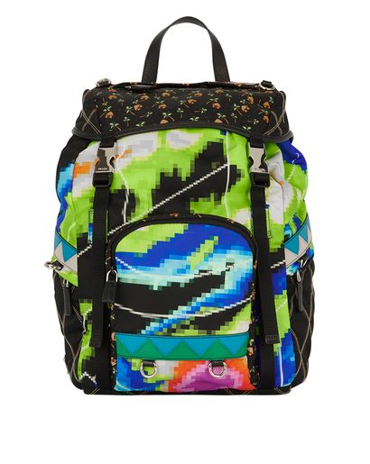 Printed Double Buckle Backpack, front view